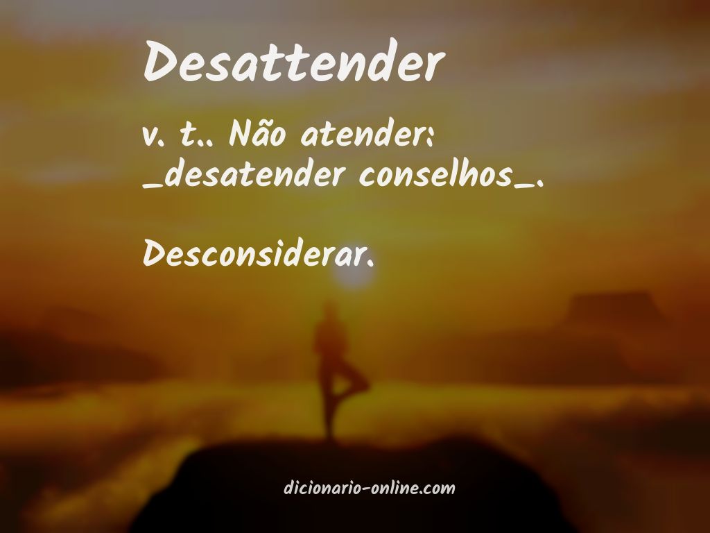 Significado de desattender