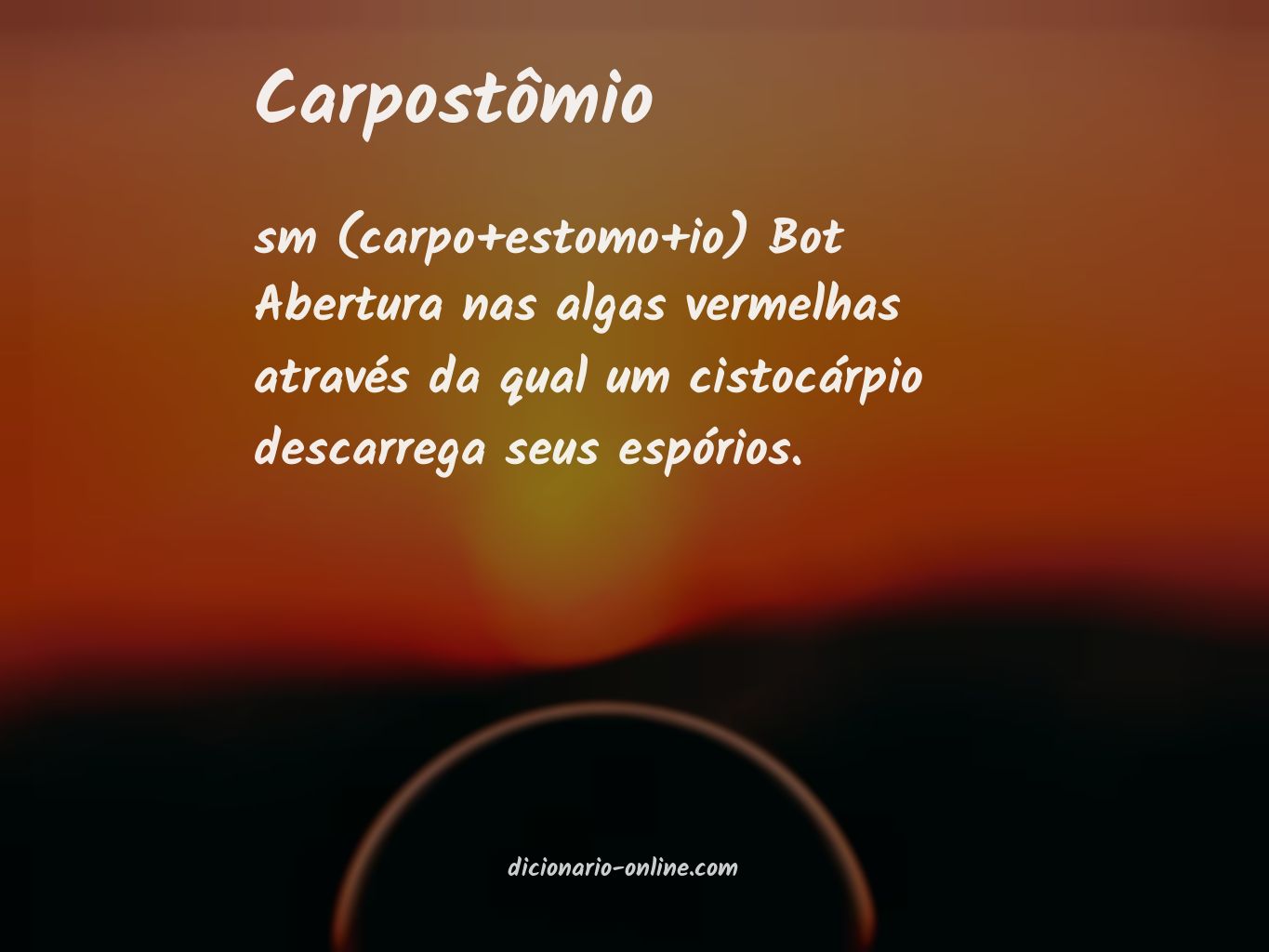 Significado de carpostômio