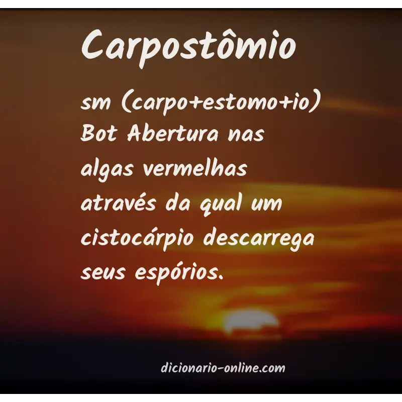 Significado de carpostômio