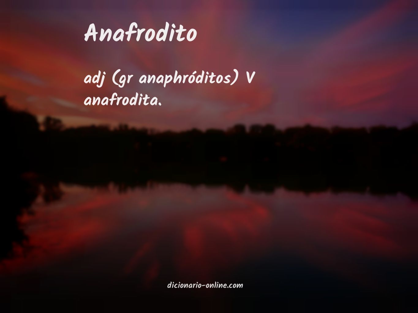 Significado de anafrodito