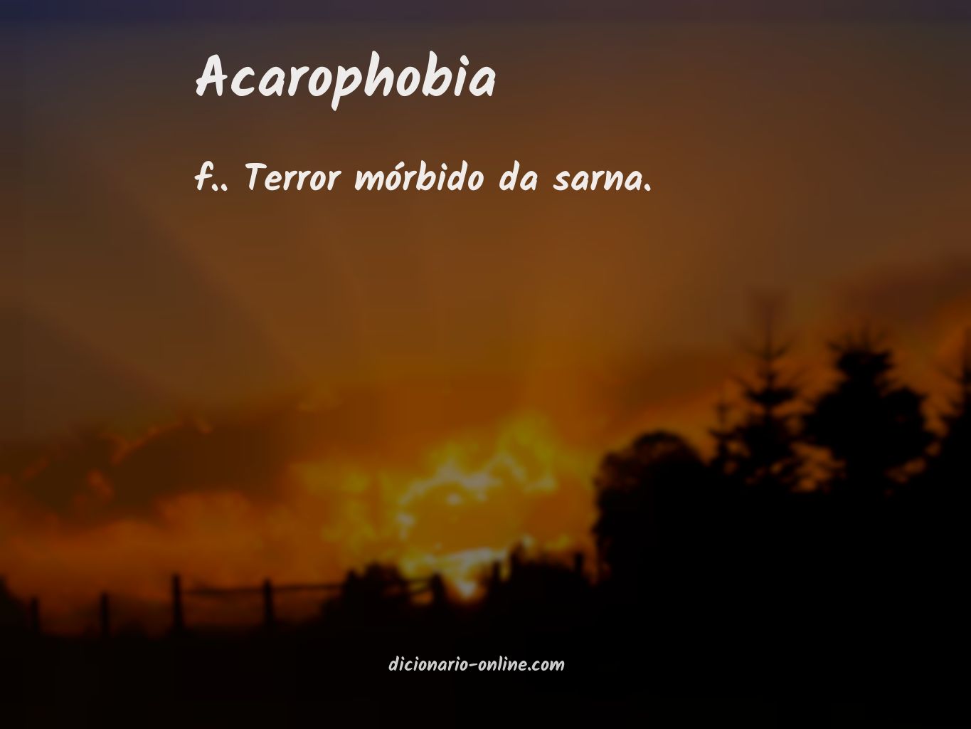 Significado de acarophobia