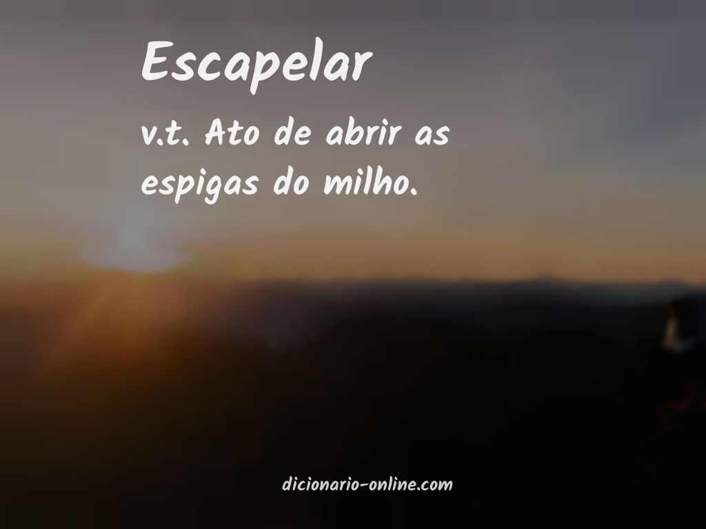 Significado de escapelar