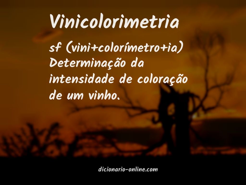 Significado de vinicolorimetria