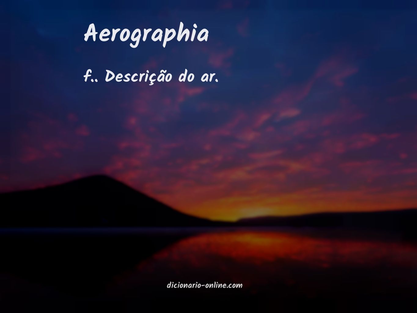 Significado de aerographia