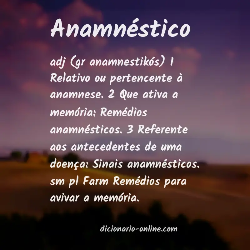 Significado de anamnéstico