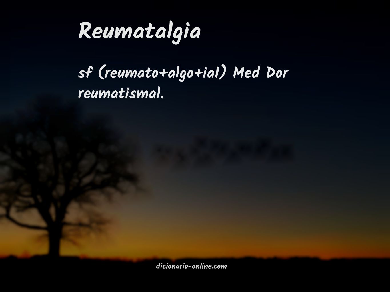 Significado de reumatalgia