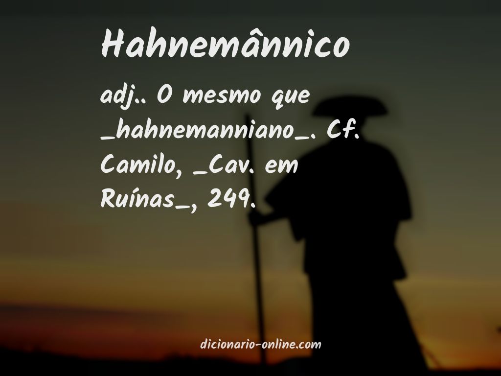 Significado de hahnemânnico