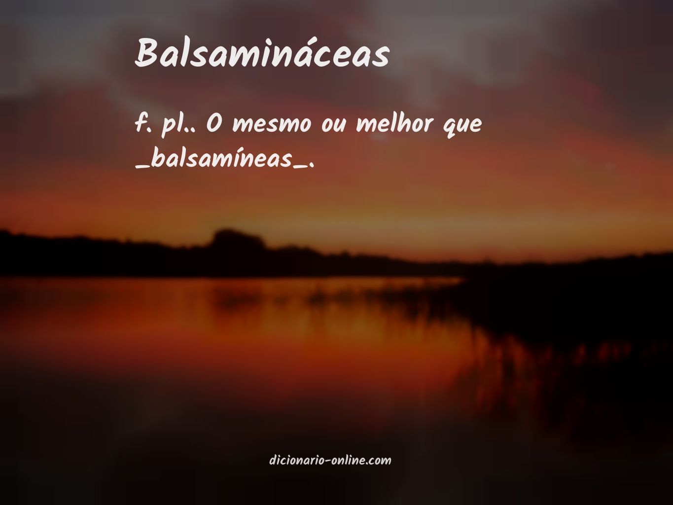 Significado de balsamináceas