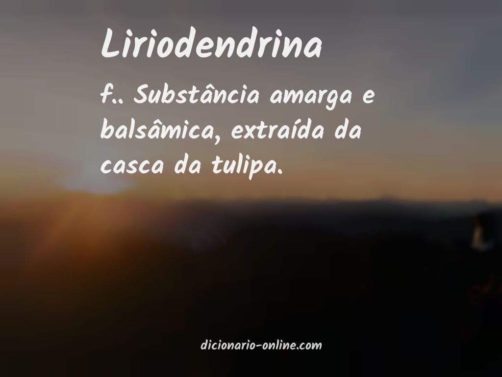Significado de liriodendrina