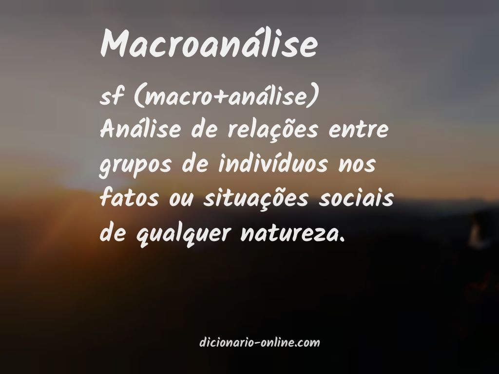 Significado de macroanálise
