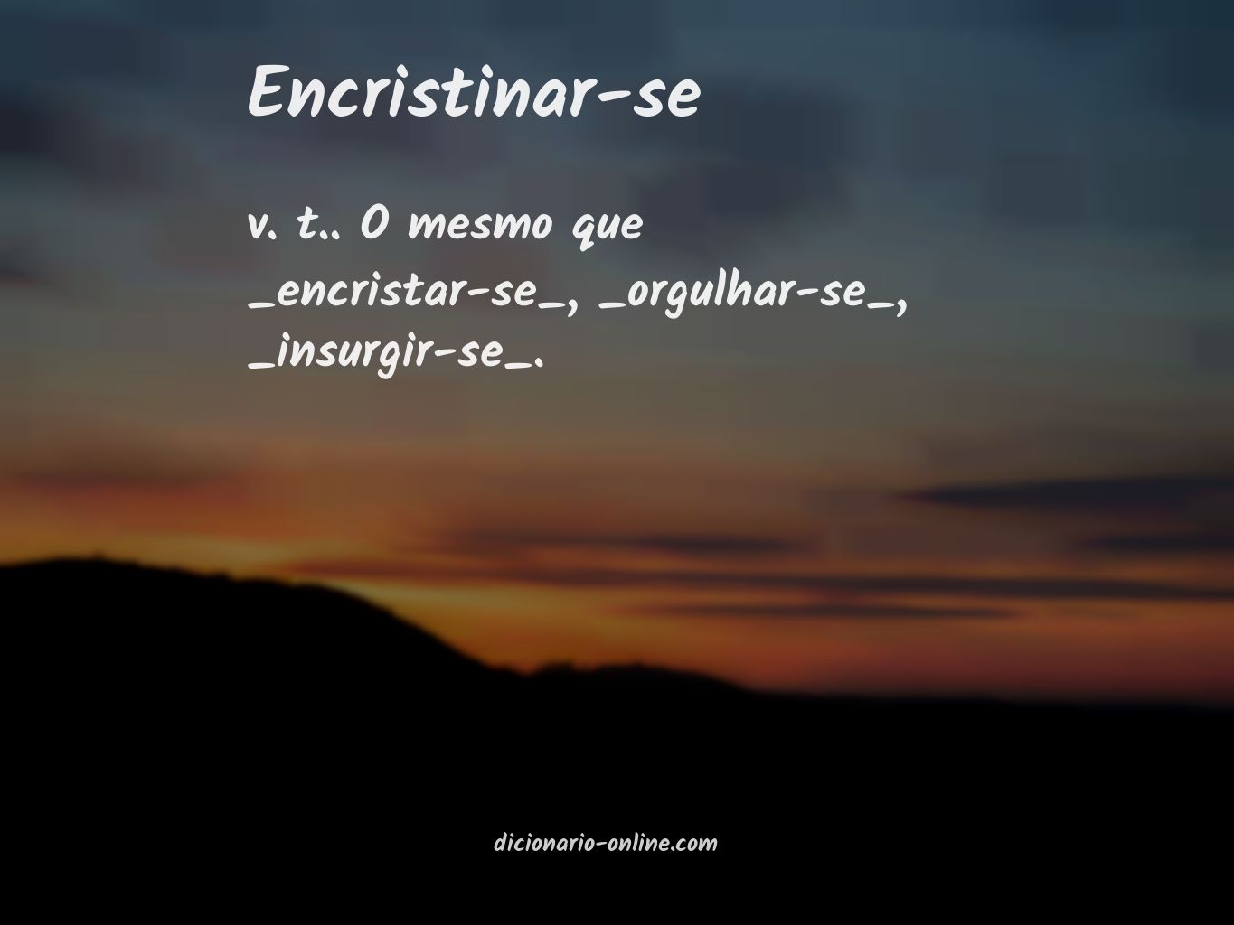 Significado de encristinar-se