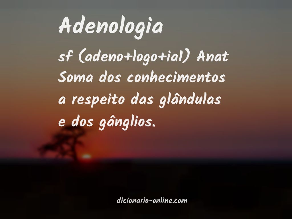 Significado de adenologia