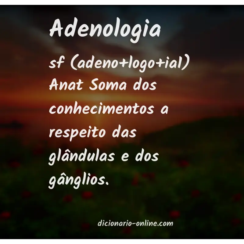 Significado de adenologia