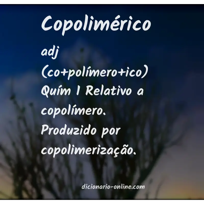 Significado de copolimérico