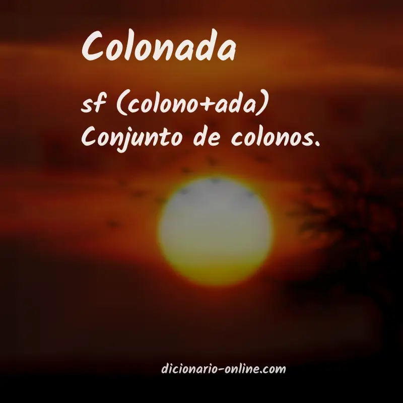 Significado de colonada