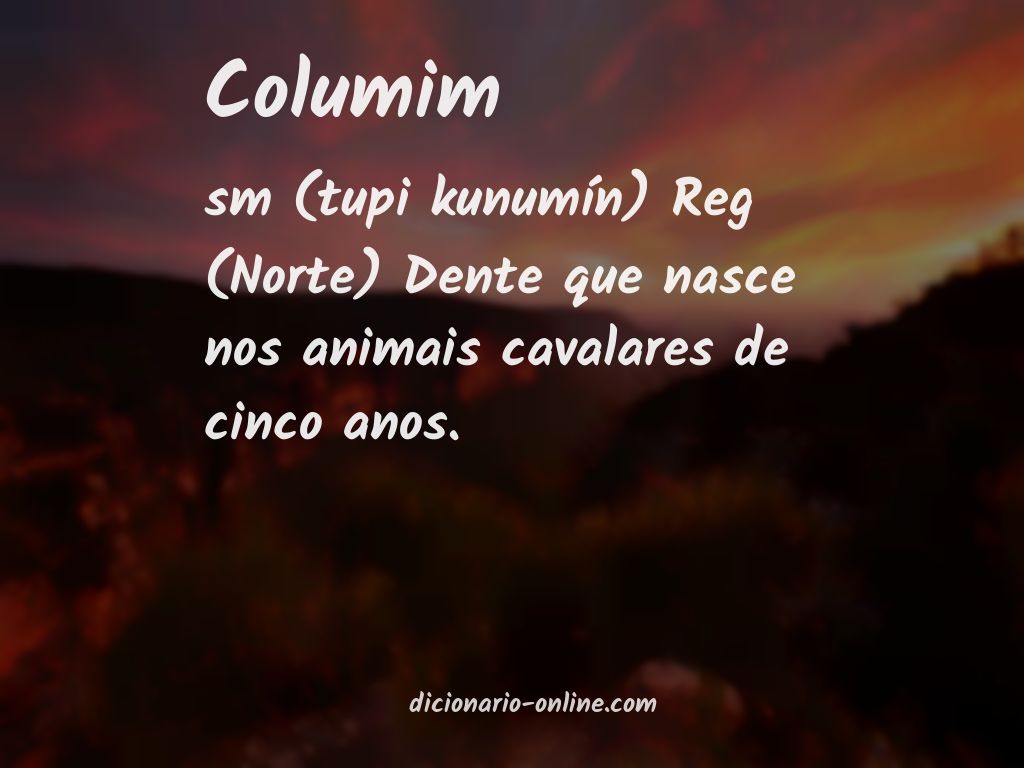 Significado de columim