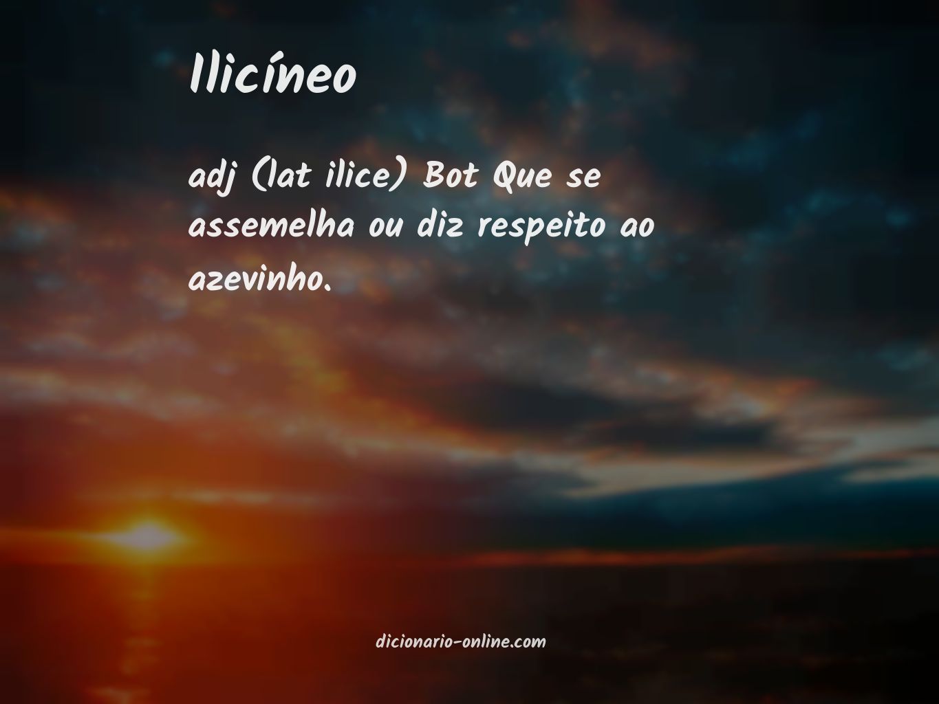 Significado de ilicíneo