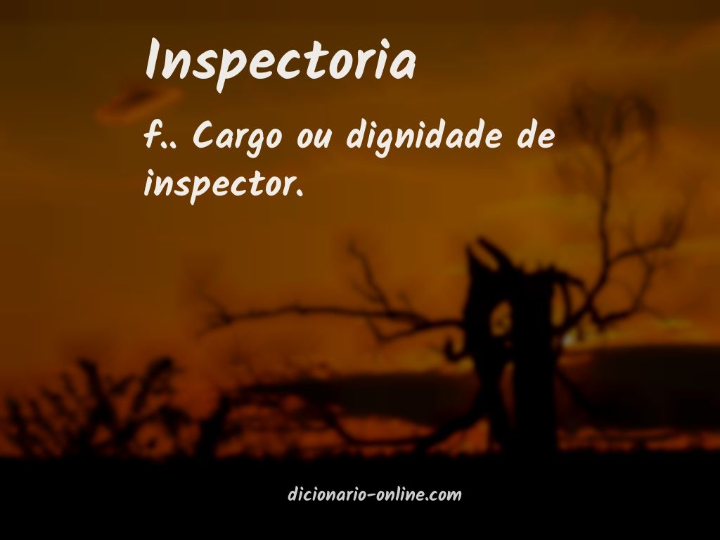 Significado de inspectoria