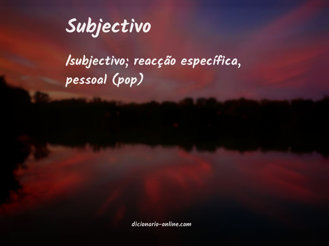 Significado de subjectivo