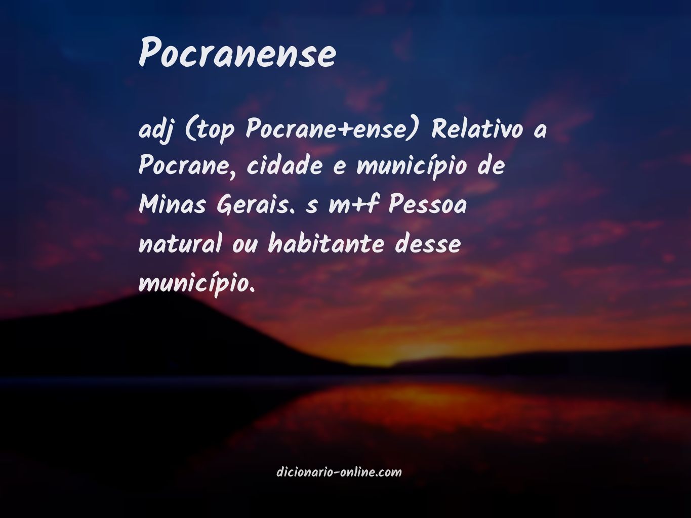 Significado de pocranense