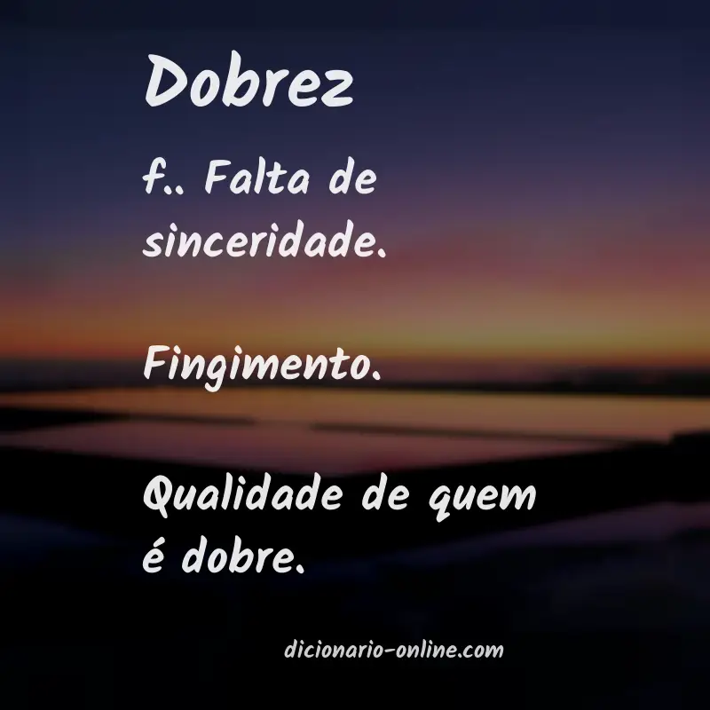 Significado de dobrez