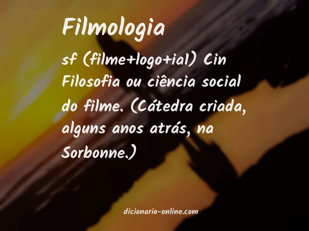 Significado de filmologia