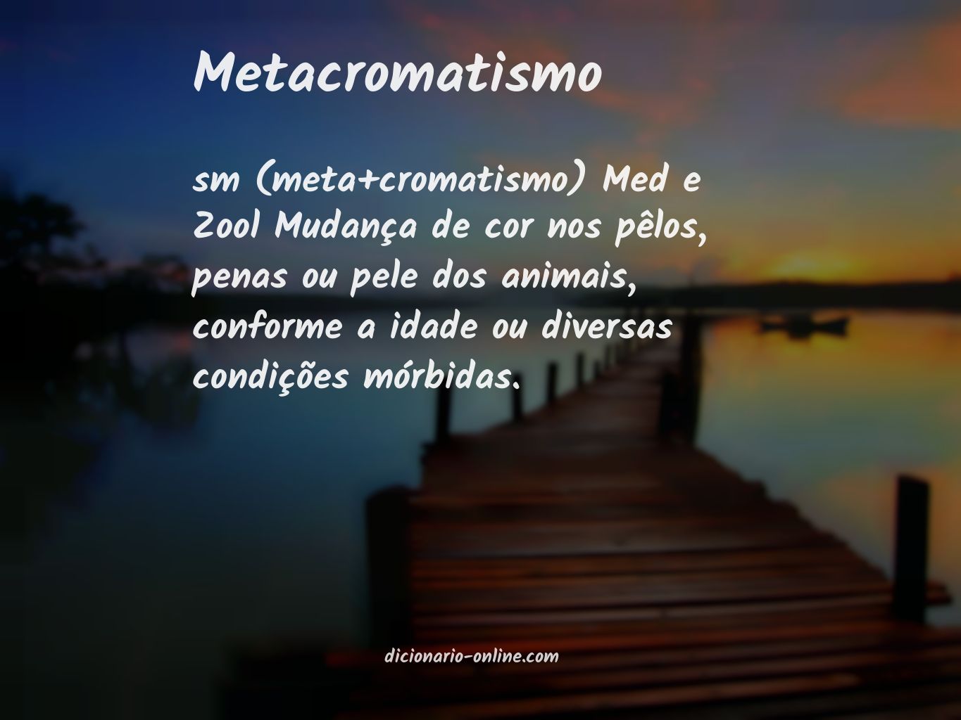 Significado de metacromatismo