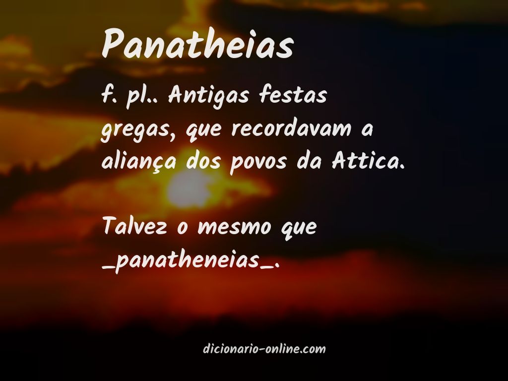 Significado de panatheias