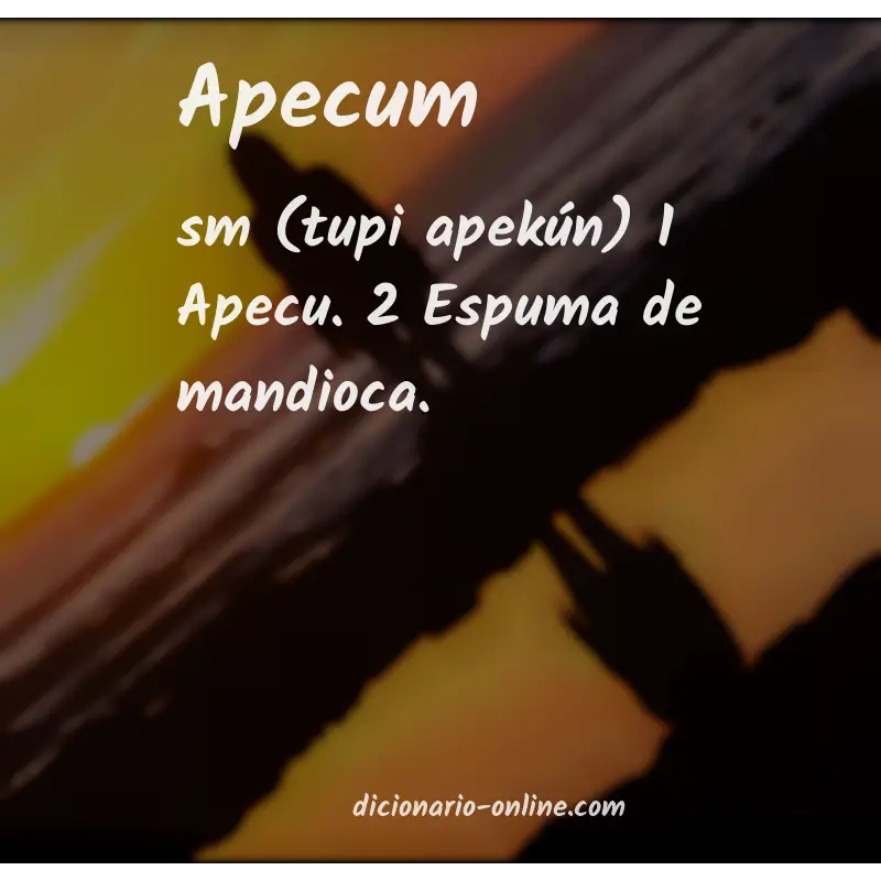 Significado de apecum