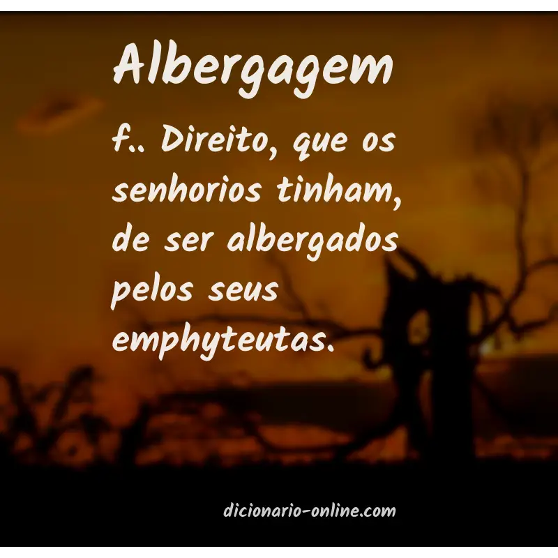 Significado de albergagem