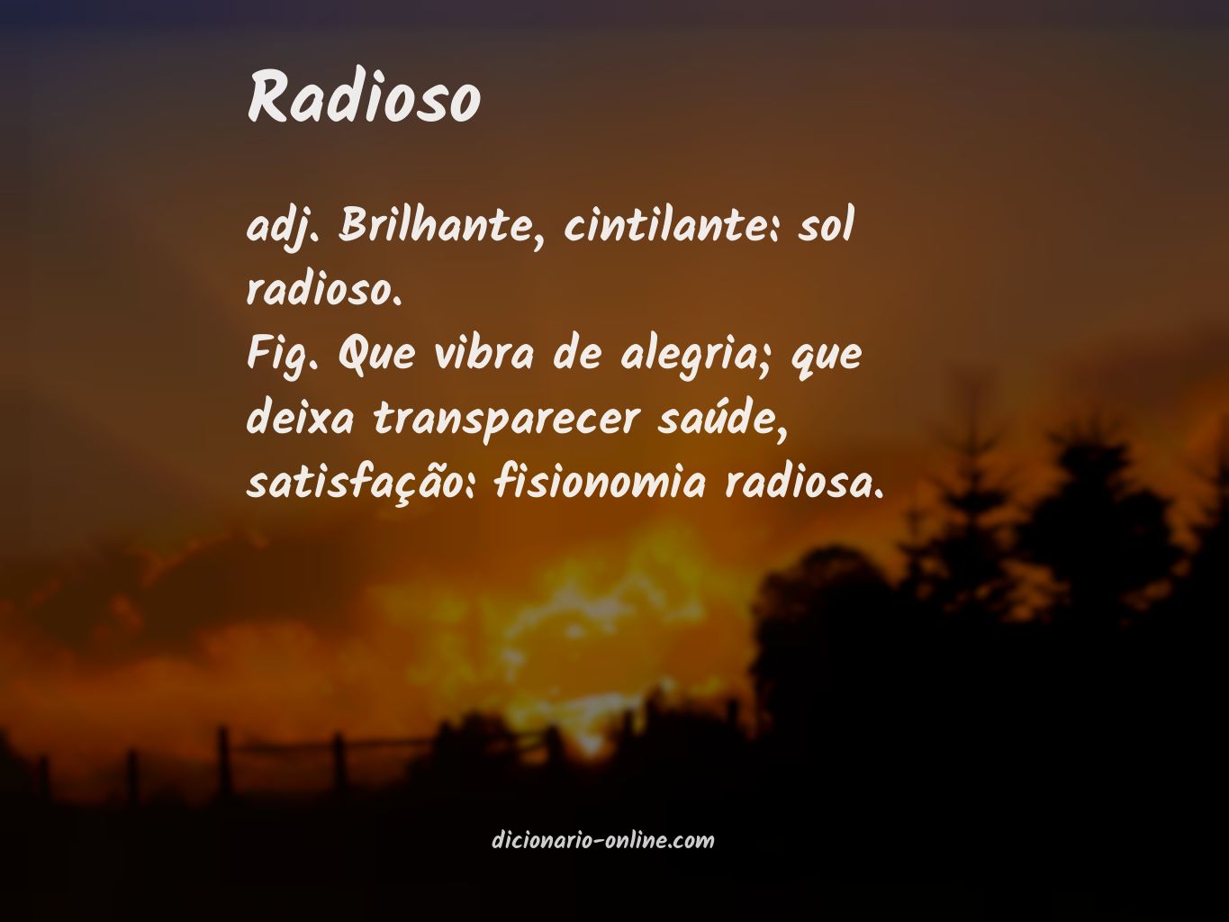 Significado de radioso