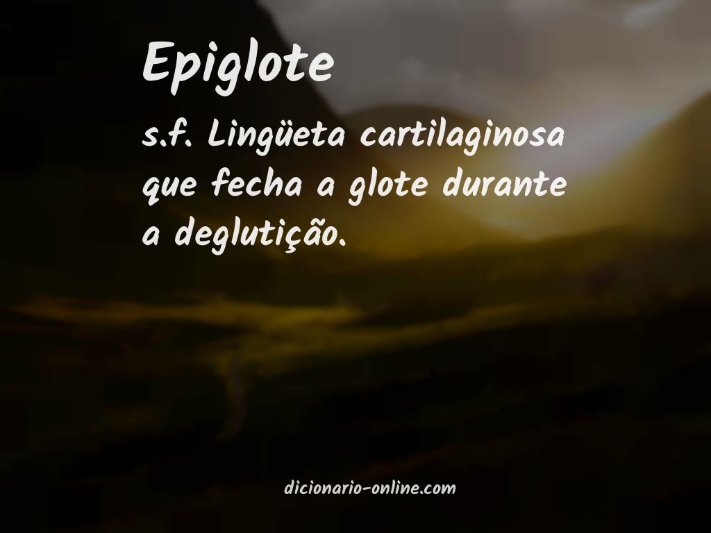 Significado de epiglote