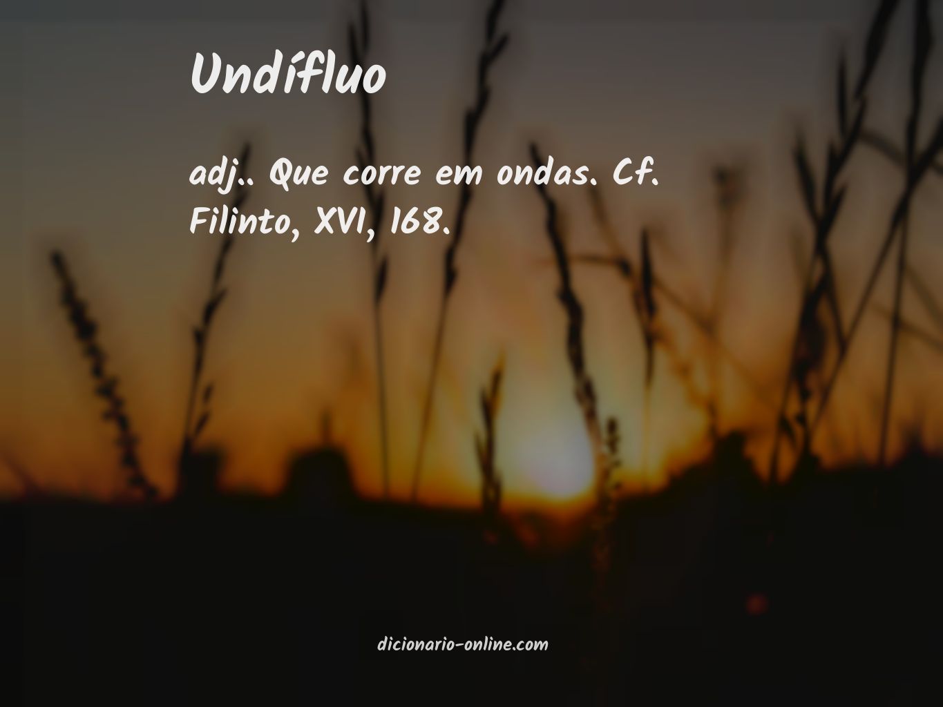 Significado de undífluo