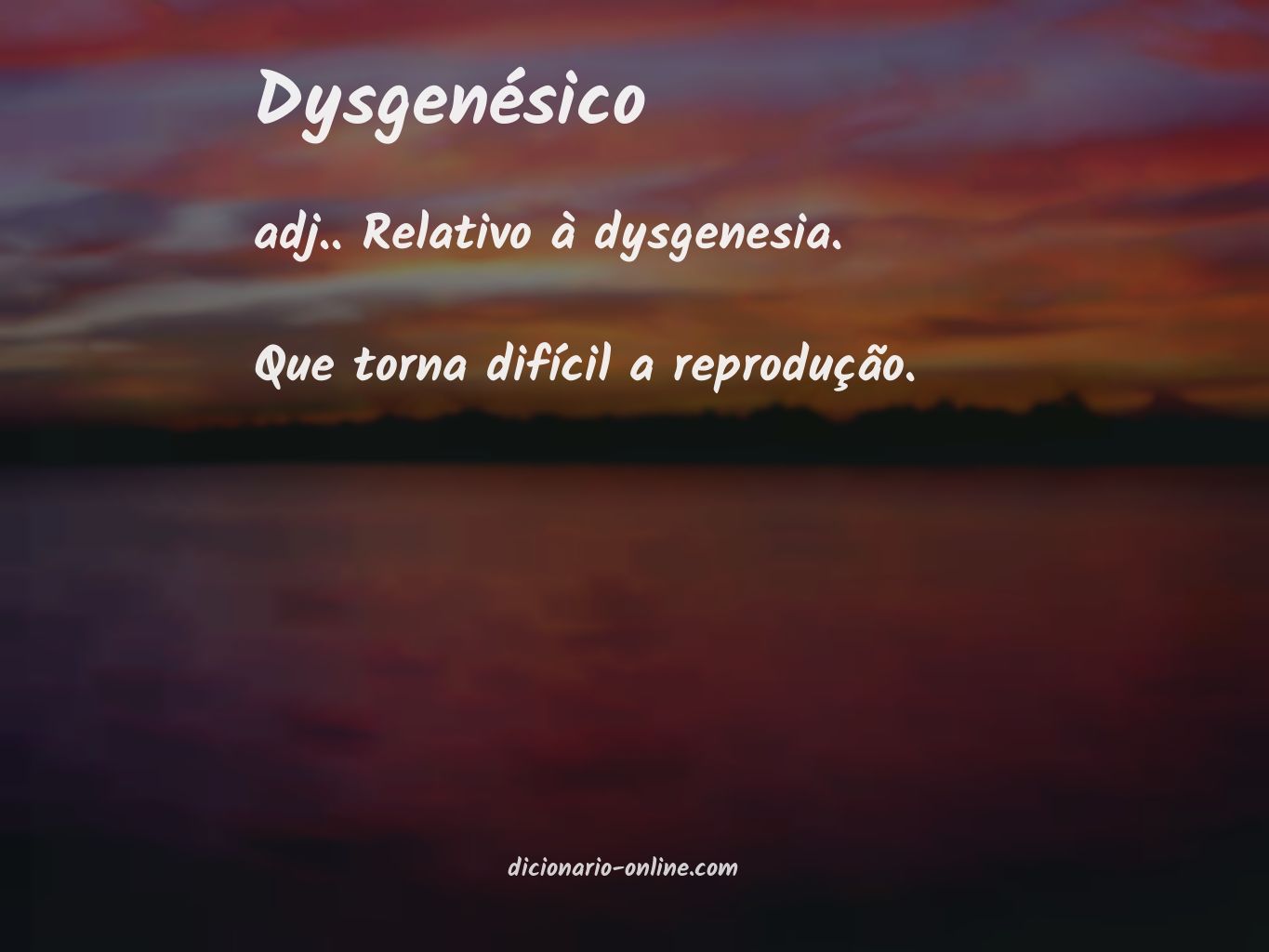 Significado de dysgenésico