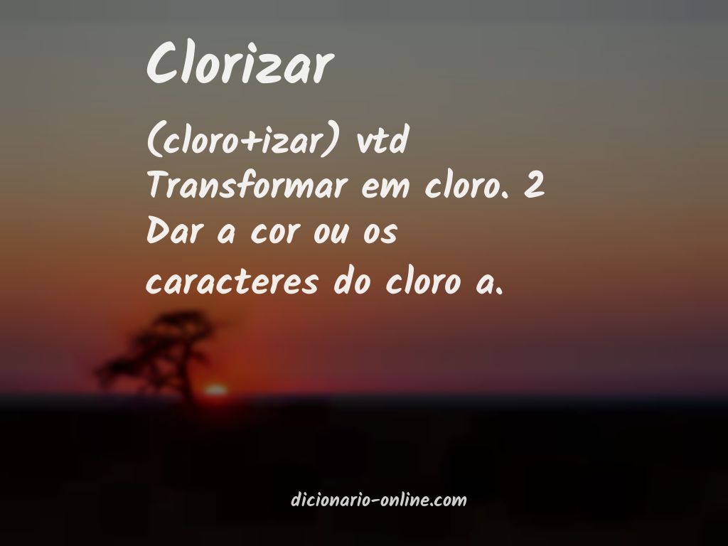 Significado de clorizar