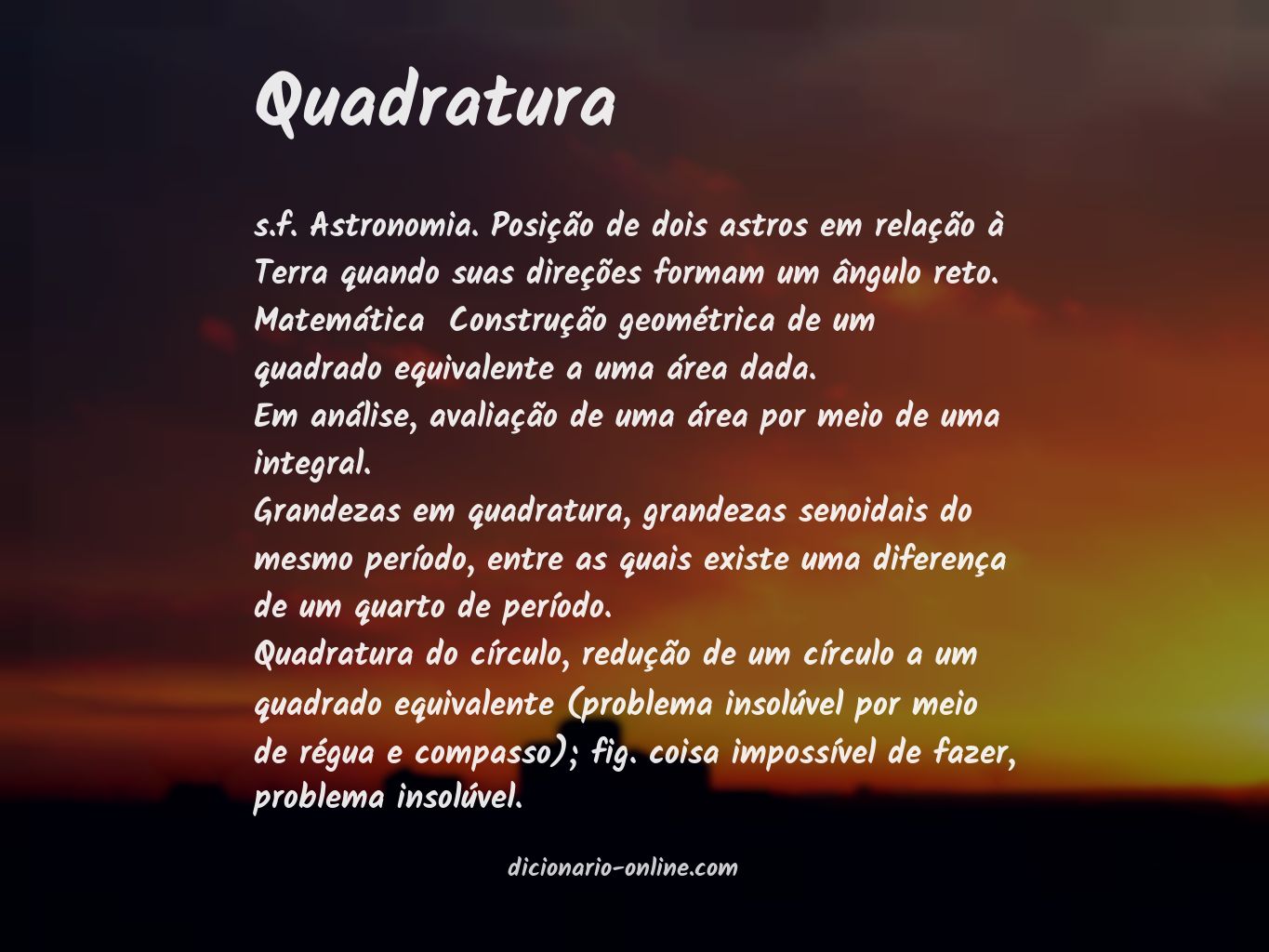 Significado de quadratura