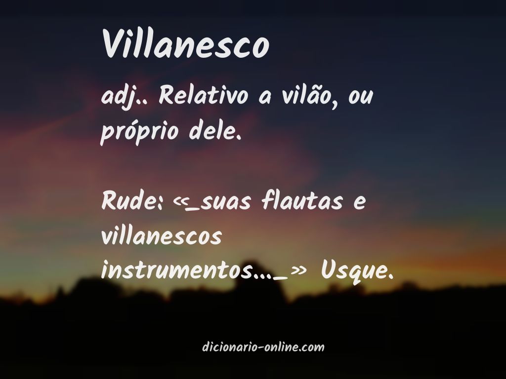 Significado de villanesco