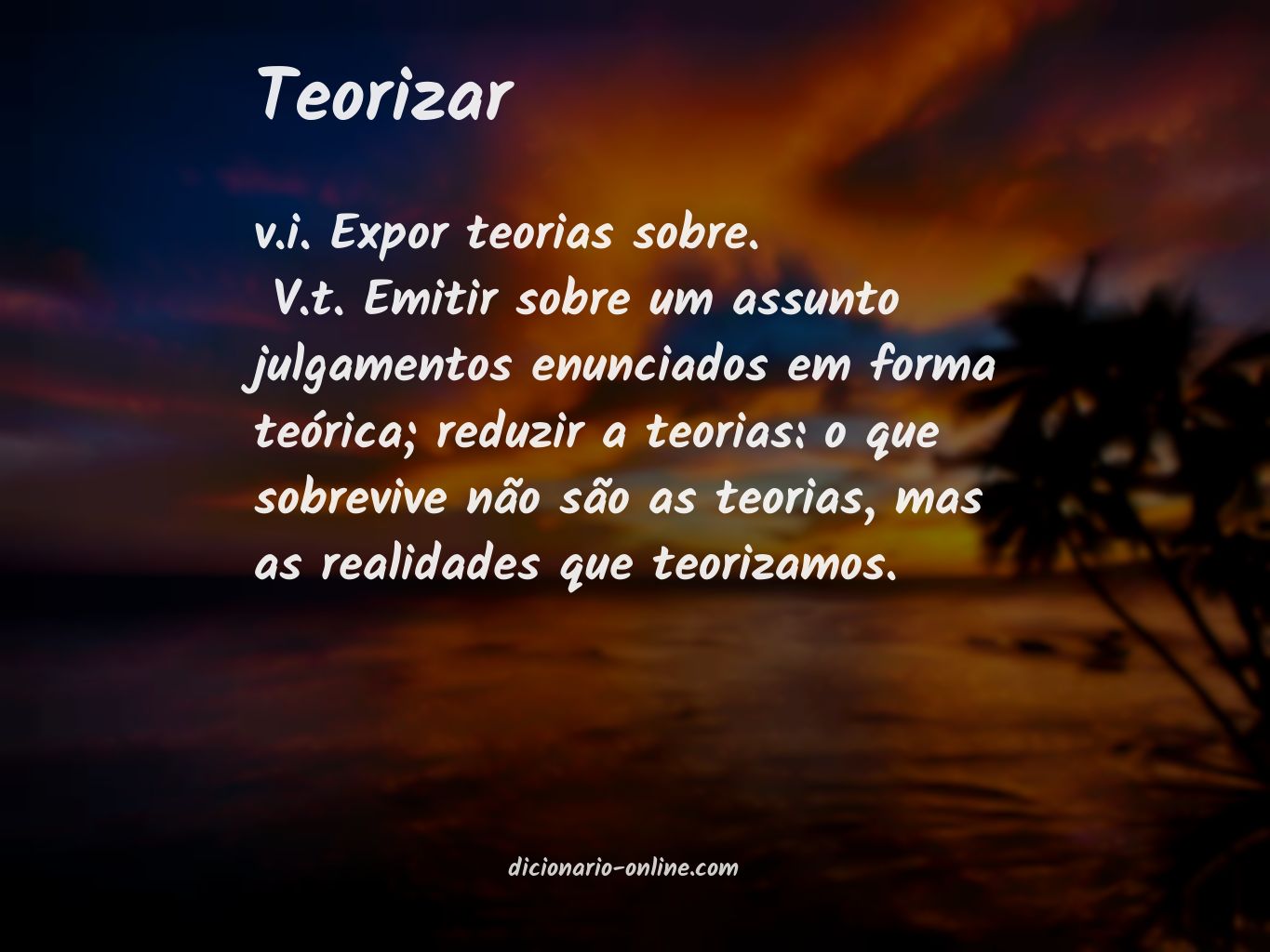 Significado de teorizar