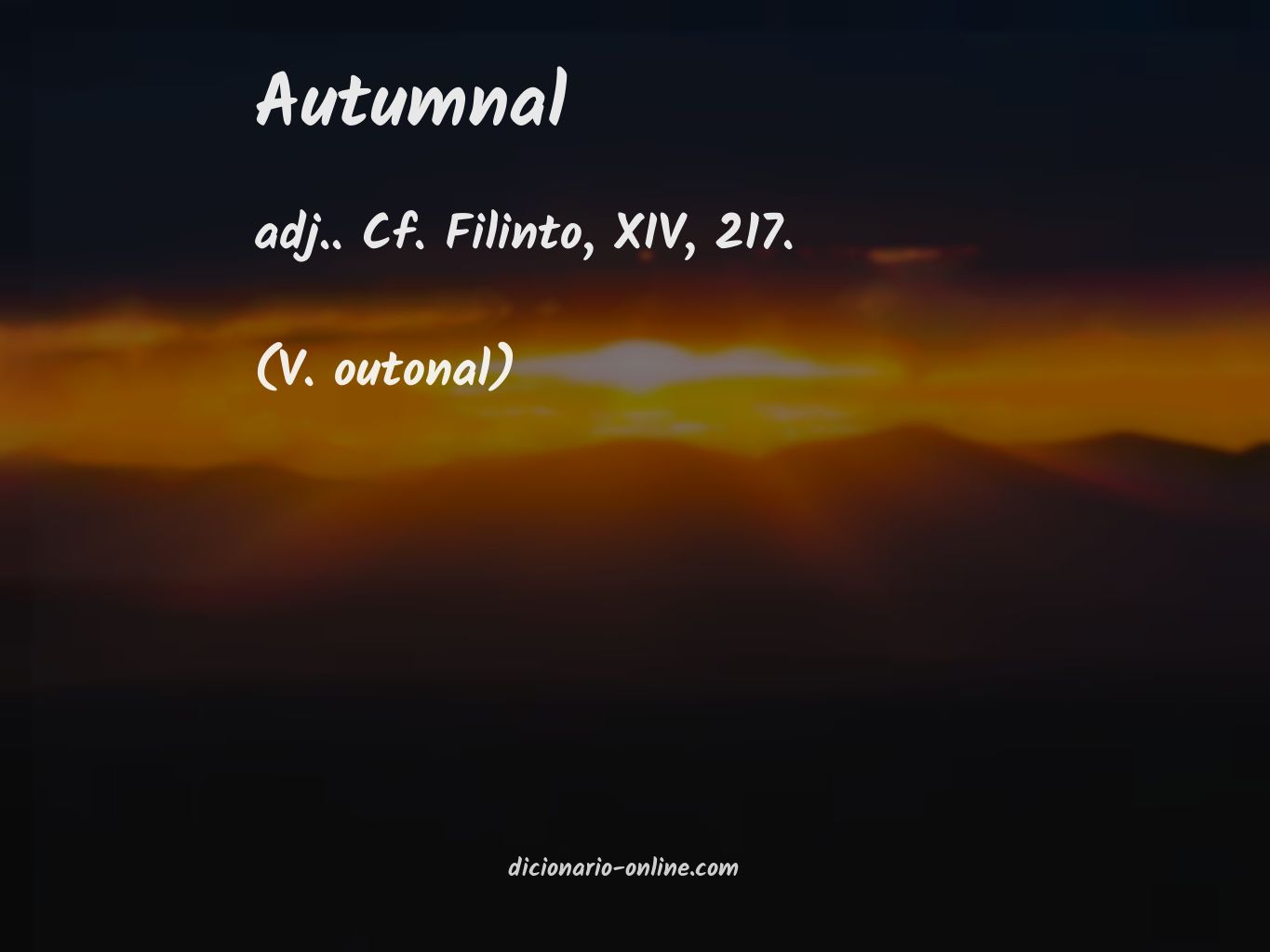 Significado de autumnal