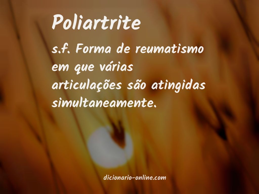 Significado de poliartrite