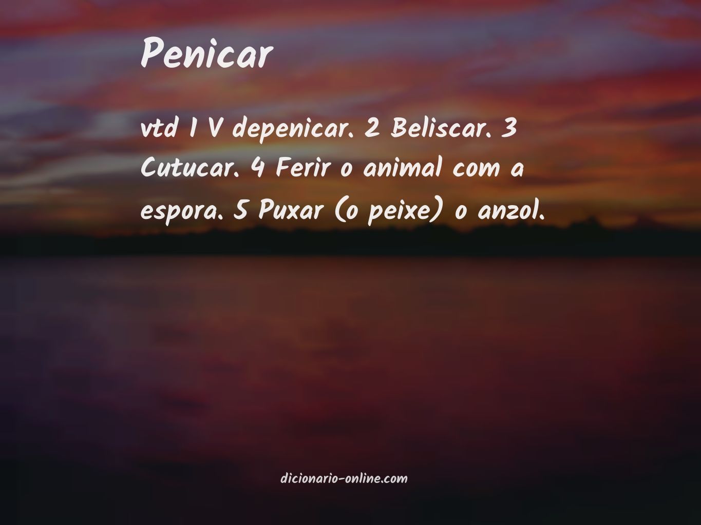 Significado de penicar