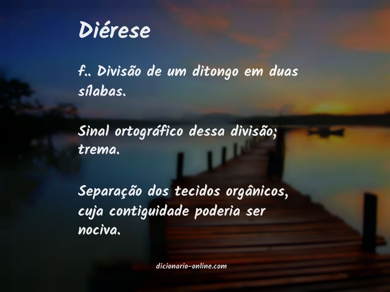 Significado de diérese