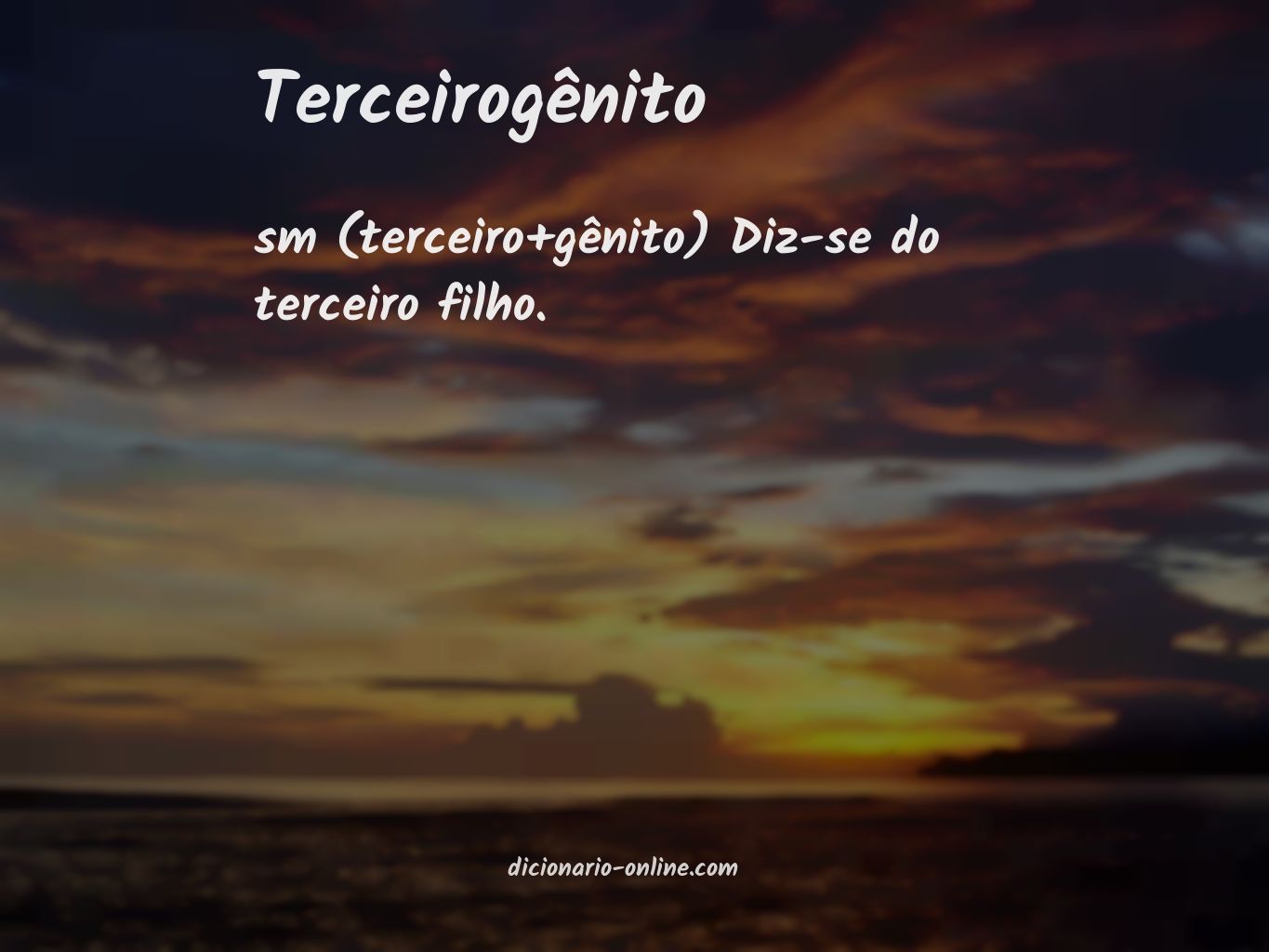 Significado de terceirogênito