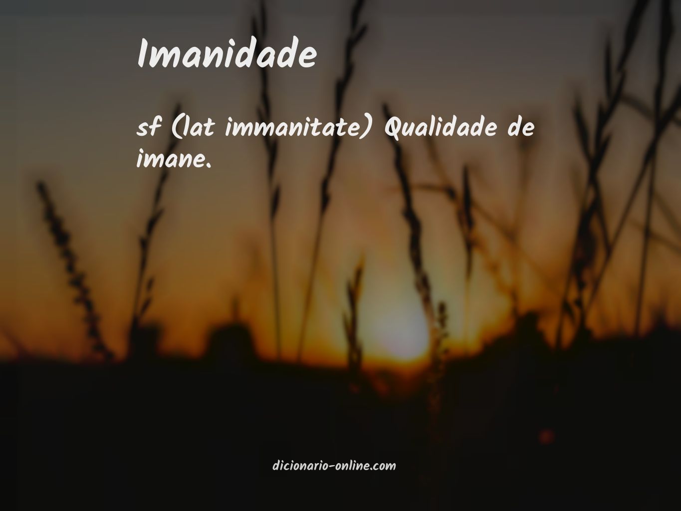 Significado de imanidade