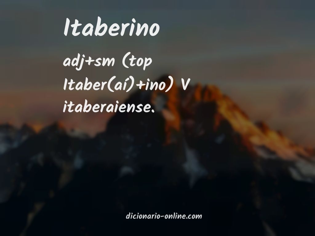 Significado de itaberino