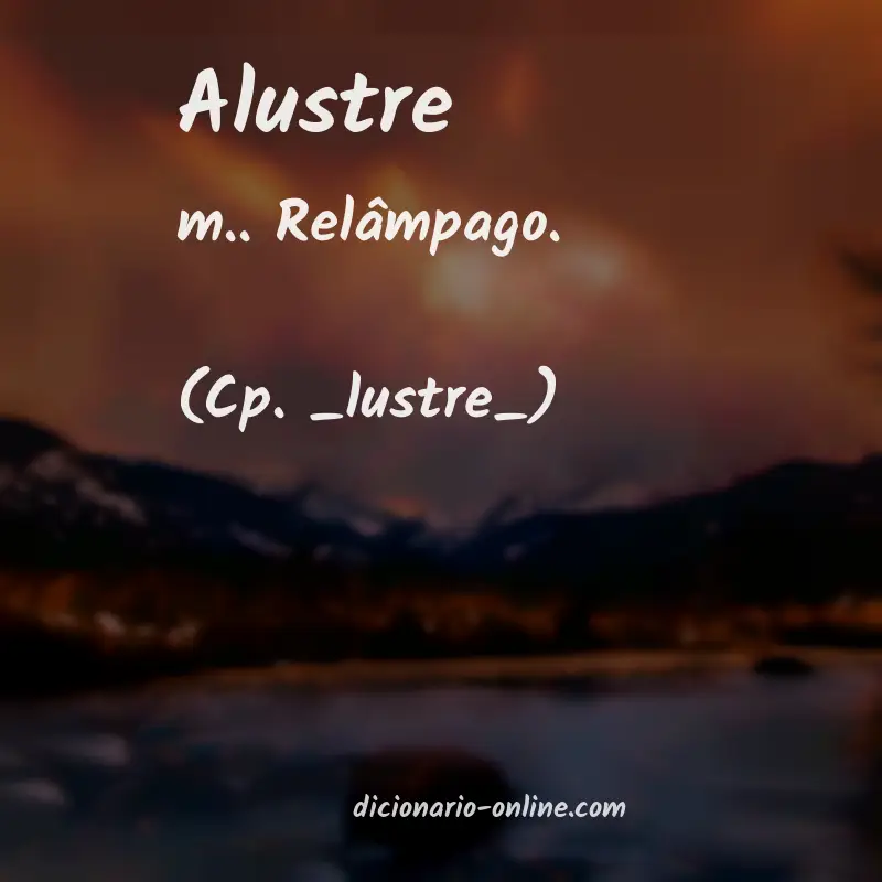 Significado de alustre