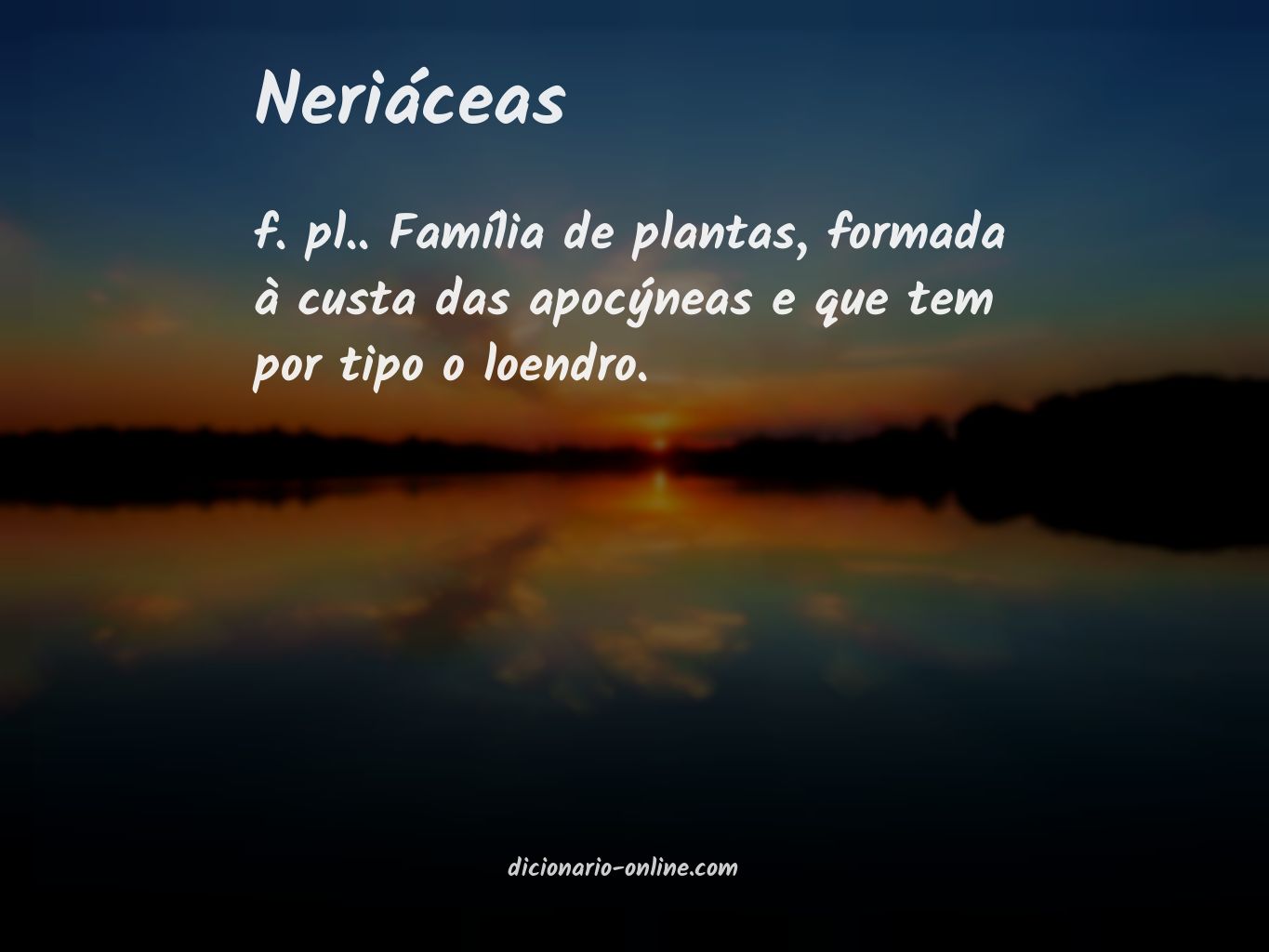 Significado de neriáceas