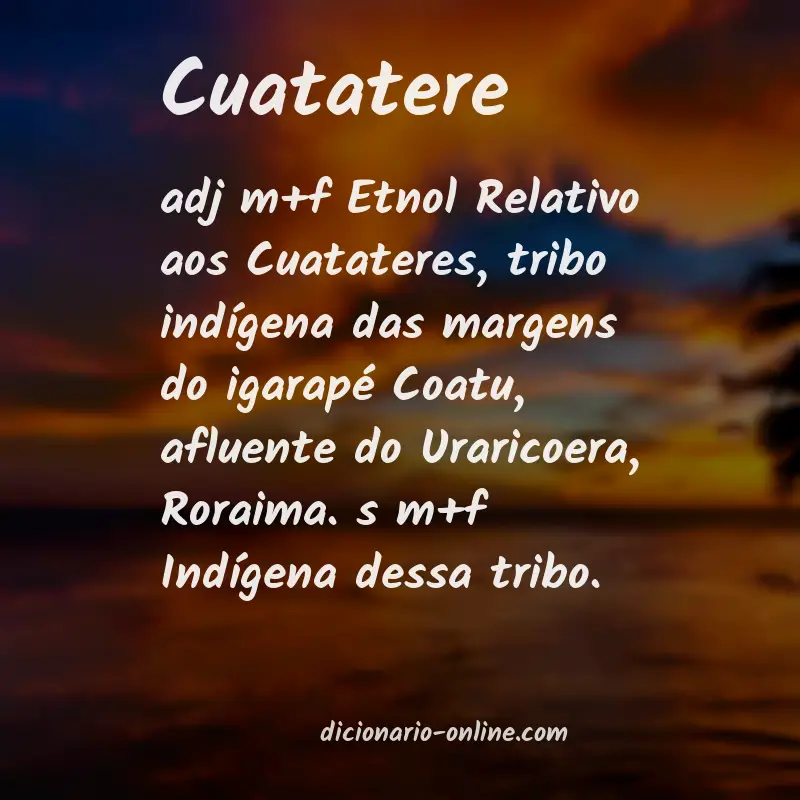 Significado de cuatatere