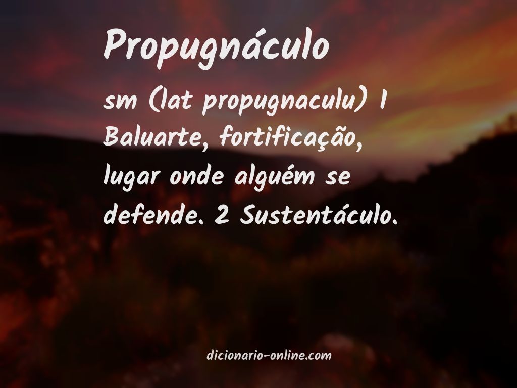 Significado de propugnáculo