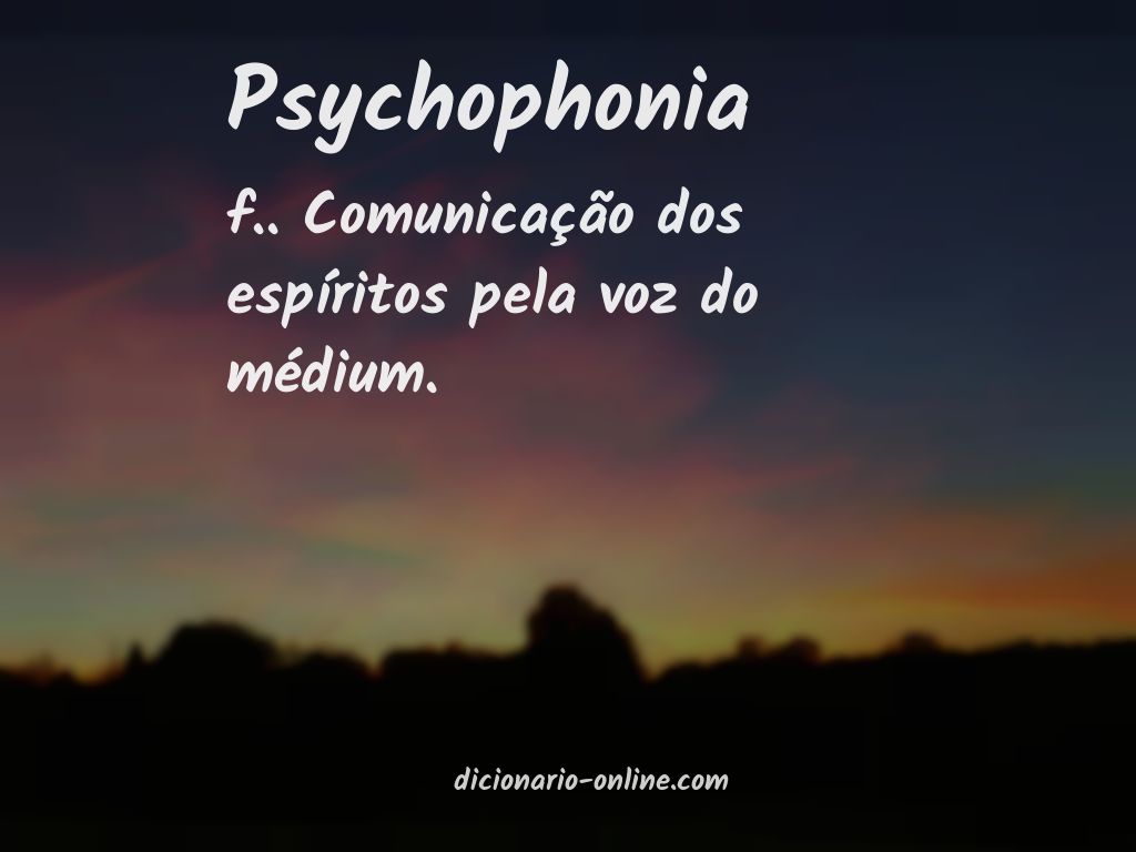 Significado de psychophonia